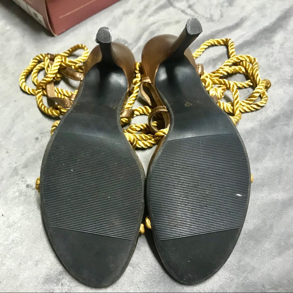 Copper Rope Wrap Heels - Picture 2 of 3
